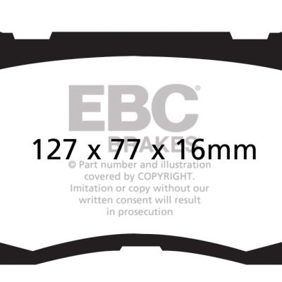 HYUNDAI Equus 5 2012-2016 EBC Redstuff Ceramic LOW DUST Brake Pads