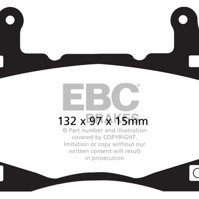 CHEVROLET Camaro (5th Gen) 6.2 2011-2015 EBC Redstuff Ceramic LOW DUST Brake Pads
