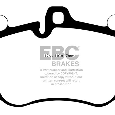 AUDI A8 quattro (D3/4E) 6.0 W12 2005-2009 EBC Redstuff Ceramic LOW DUST Brake Pads