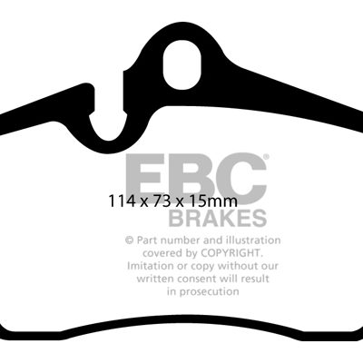 PORSCHE Boxster (Cast Iron Discs only) 2.7 2004-2009 EBC Redstuff Ceramic LOW DUST Brake Pads