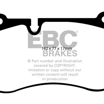 MERCEDES-BENZ CL-Class (C216) CL500 2006-2014 EBC Redstuff Ceramic LOW DUST Brake Pads