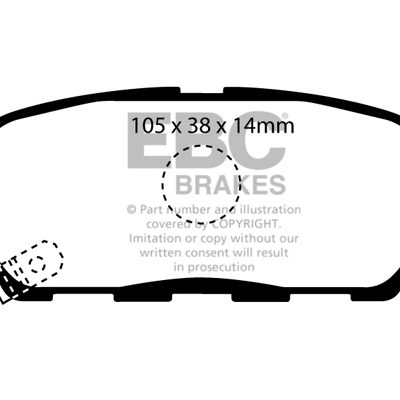 INFINITI EX30D 3.0 TD 2010-2013 EBC Redstuff Ceramic LOW DUST Brake Pads