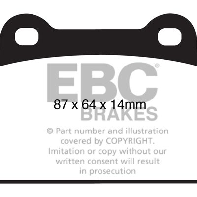 MITSUBISHI Lancer Evo 10 2.0 Turbo 2008-2016 EBC Redstuff Ceramic LOW DUST Brake Pads