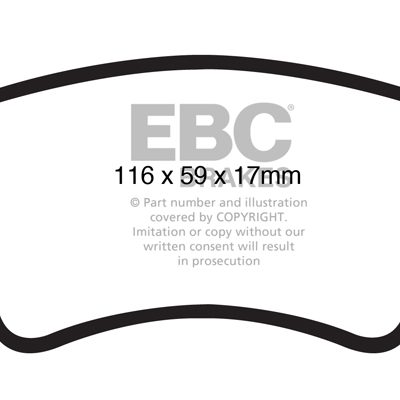 AUDI A4 (B8) 1.8 Turbo 2008-2011 EBC Redstuff Ceramic LOW DUST Brake Pads