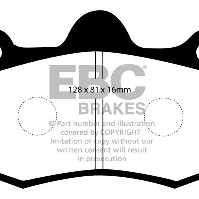 HOLDEN (Aust/NZ) Commodore (VZ) Premium Option 2004-2006 EBC Redstuff Ceramic LOW DUST Brake Pads