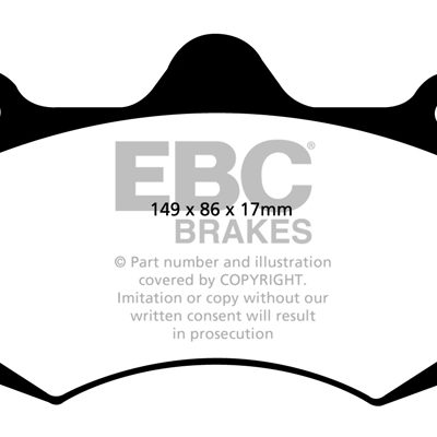 HOLDEN HSV (Aust/NZ) Y GTS 2002-2004 EBC Redstuff Ceramic LOW DUST Brake Pads