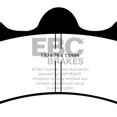 NOBLE M12 3.0 Twin Turbo 2002-2009 EBC Redstuff Ceramic LOW DUST Brake Pads