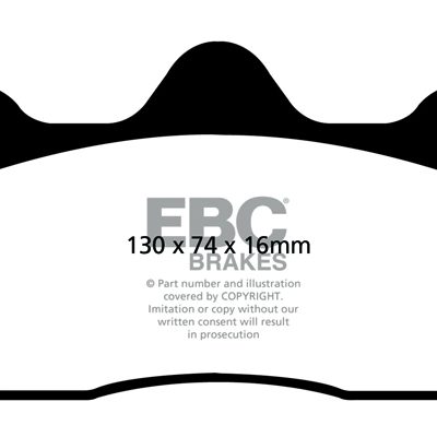 LOTUS Evora 3.5 2009-2016 EBC Redstuff Ceramic LOW DUST Brake Pads