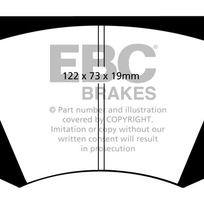 AC Cobra 7 64-66 EBC Redstuff Ceramic LOW DUST Brake Pads