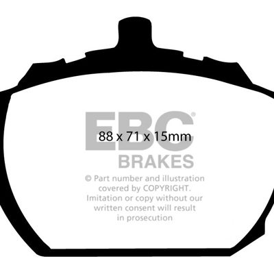 PANTHER J72 4.2 72-86 EBC Redstuff Ceramic LOW DUST Brake Pads