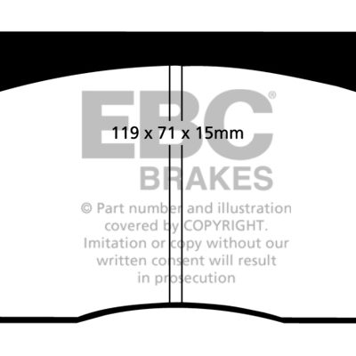 ASTON MARTIN DB7 3.2 Supercharged 93-97 EBC Redstuff Ceramic LOW DUST Brake Pads