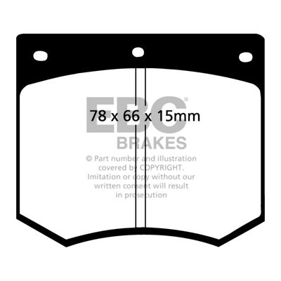 TVR Taimar 3.0 Turbo 76-79 EBC Redstuff Ceramic LOW DUST Brake Pads