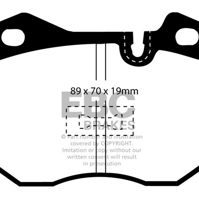 PORSCHE 928 4.5 77-79 EBC Redstuff Ceramic LOW DUST Brake Pads