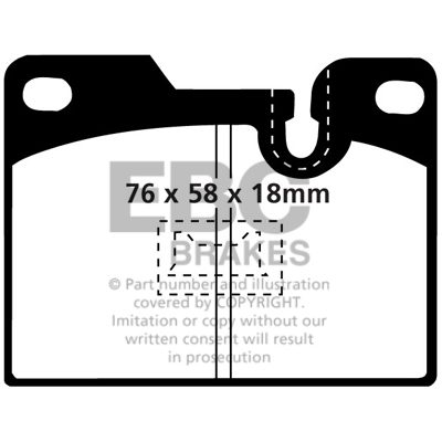 PORSCHE 928 4.5 77-79 EBC Redstuff Ceramic LOW DUST Brake Pads