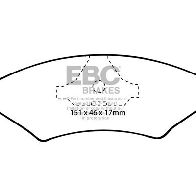 TVR Chimaera 4.0 93-94 EBC Redstuff Ceramic LOW DUST Brake Pads