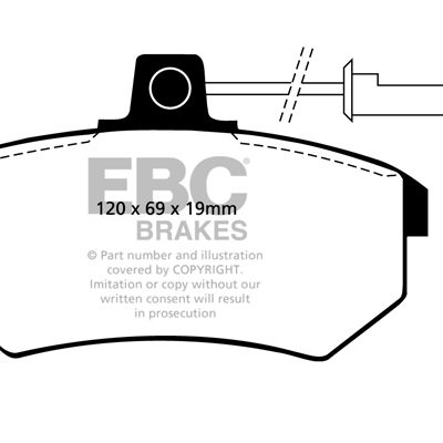 AUDI 80 quattro 2.6 92-96 EBC Redstuff Ceramic LOW DUST Brake Pads