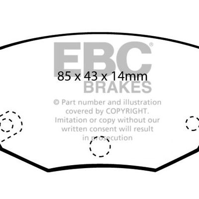 NISSAN Silvia (S13) 2.0 Turbo 91-93 EBC Redstuff Ceramic LOW DUST Brake Pads