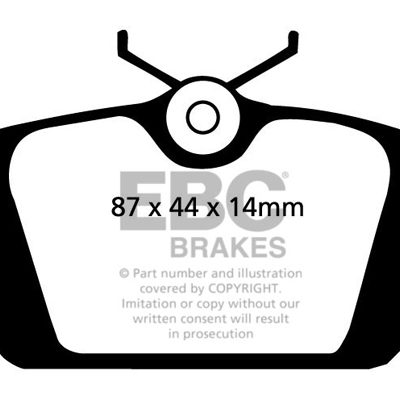 ALFA ROMEO 155 2.0 Turbo 92-96 EBC Redstuff Ceramic LOW DUST Brake Pads