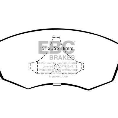 TVR Chimaera 4.0 94-99 EBC Redstuff Ceramic LOW DUST Brake Pads
