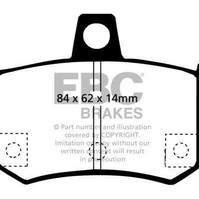 ROVER 800 2.0 Turbo 91-2000 EBC Redstuff Ceramic LOW DUST Brake Pads
