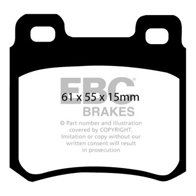 MERCEDES-BENZ C-Class (W202) C280 93-95 EBC Redstuff Ceramic LOW DUST Brake Pads