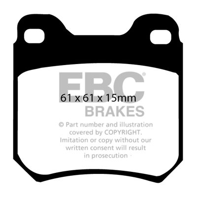 OPEL Omega 3.0 (M1000001-) 88-93 EBC Redstuff Ceramic LOW DUST Brake Pads