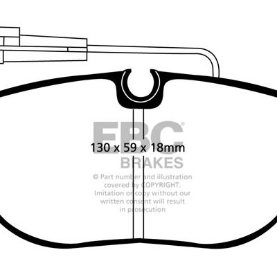 ALFA ROMEO 155 2.0 Turbo 92-96 EBC Redstuff Ceramic LOW DUST Brake Pads