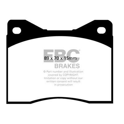 AC Ace 3.5 Twin Turbo 96-2000 EBC Redstuff Ceramic LOW DUST Brake Pads