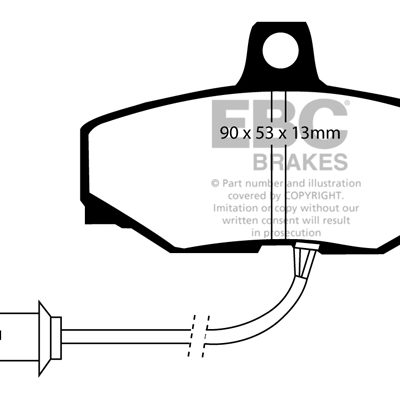 DAIMLER Sovereign 2.9 86-87 EBC Redstuff Ceramic LOW DUST Brake Pads