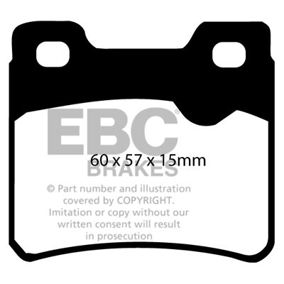 OPEL Calibra 2.0 Turbo 92-97 EBC Redstuff Ceramic LOW DUST Brake Pads
