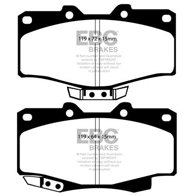 EBC Yellowstuff Street and Track Brake Pads DP4807R