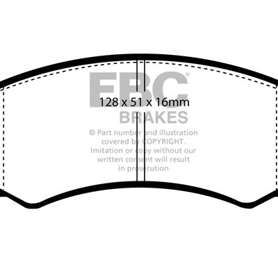 NISSAN Almera 2.0 96-2000 EBC Redstuff Ceramic LOW DUST Brake Pads