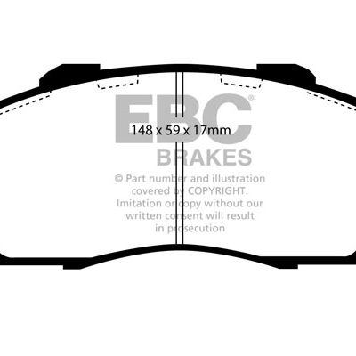 HONDA Integra-R (UK) 1.8 (DC2) 98-2001 EBC Redstuff Ceramic LOW DUST Brake Pads