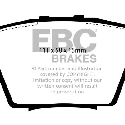HONDA NSX 3.0 90-97 EBC Redstuff Ceramic LOW DUST Brake Pads