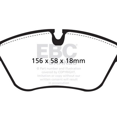 VOLVO 850 2.3 Turbo T-5 93-97 EBC Redstuff Ceramic LOW DUST Brake Pads