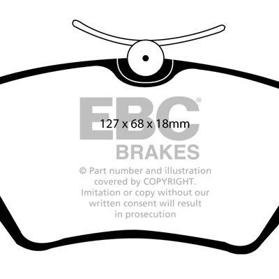 OPEL Omega 3.0 24v 89-93 EBC Redstuff Ceramic LOW DUST Brake Pads