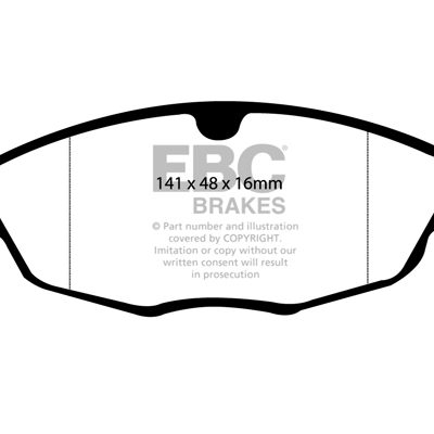 DAIMLER Double Six 6 94-97 EBC Redstuff Ceramic LOW DUST Brake Pads