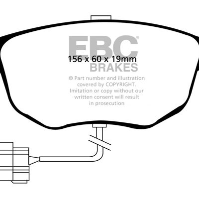 FORD Escort (Mk5) 2.0 Turbo RS Cosworth 92-95 EBC Redstuff Ceramic LOW DUST Brake Pads