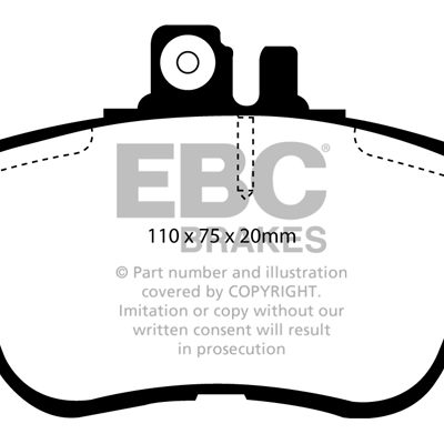 MERCEDES-BENZ C-Class (W202) C230 K 95-96 EBC Redstuff Ceramic LOW DUST Brake Pads