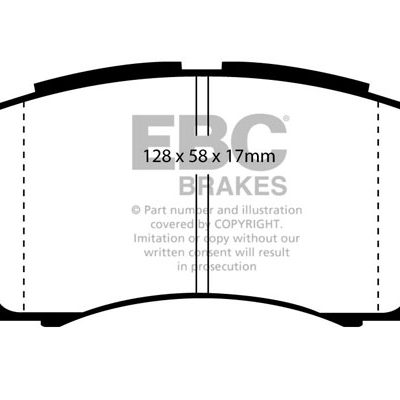 SUBARU Impreza 2.0 Turbo 94-96 EBC Redstuff Ceramic LOW DUST Brake Pads