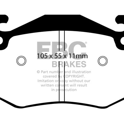 RENAULT Safrane 3.0 Quadra 92-96 EBC Redstuff Ceramic LOW DUST Brake Pads