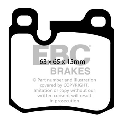 PORSCHE 911 (964) 3.6 Carrera 89-92 EBC Redstuff Ceramic LOW DUST Brake Pads